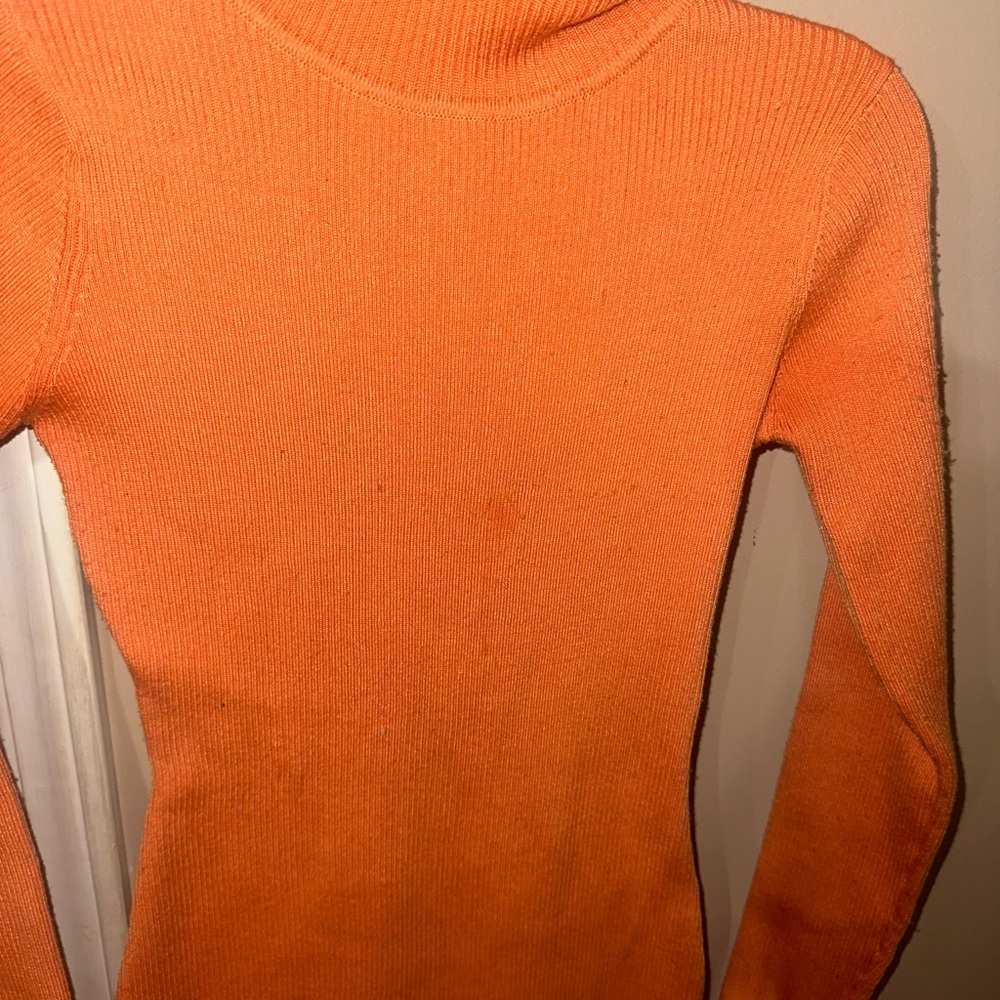 SHEIN Orange Ribbed Sweater - Picture 3 of 4